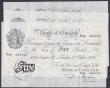 London Coins : A147 : Lot 63 : Five pounds Beale white B270 (3) dated 17th October 1951, a consecutively numbered trio, series V99 ...