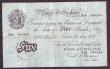 London Coins : A147 : Lot 73 : Five pounds Beale white B270 dated 22nd May 1952 series X86 098350, Fine
