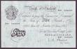 London Coins : A147 : Lot 85 : Five pounds O'Brien white B275 dated 13th June 1955 series Z97 042049, small red inked number o...