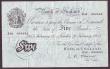 London Coins : A147 : Lot 86 : Five pounds O'Brien white B275 dated 21st February 1955 series Z02 000692, inked numbers revers...