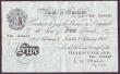 London Coins : A147 : Lot 93 : Five pounds O'Brien white B275 dated 8th February 1955 series Y90 039638, inked number reverse,...