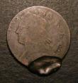London Coins : A148 : Lot 1122 : Mint Error - Mis-strike Halfpenny 1733 contemporary counterfeit  of crude and interesting style, wit...