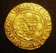 London Coins : A148 : Lot 1565 : Quarter Noble Edward III Treaty period S.1151 annulet before Edward, creased and straightened, a ver...