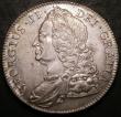 London Coins : A148 : Lot 1683 : Crown 1743 Roses ESC 124 A/UNC and lustrous with an attractive gold tone, slabbed and graded CGS 70,...
