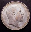 London Coins : A148 : Lot 2034 : Halfcrown 1905 ESC 750 Good Fine, the reverse better, but with a small stain on the lower part of th...