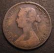London Coins : A148 : Lot 2099 : Halfpenny 1862 Die Letter A Freeman 290A dies 7+G (R17) About VG, the variety clear, Rare