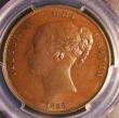 London Coins : A148 : Lot 2168 : Penny 1858 Large Date No WW Peck PCGS AU58