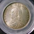 London Coins : A148 : Lot 2648 : Halfcrown 1891 ESC 724 UNC and lustrous with a few small carbon spots, slabbed and graded CGS 78 (UI...