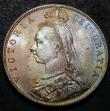 London Coins : A148 : Lot 2649 : Halfcrown 1892 ESC 725 UNC with a choice colourful tone, slabbed and graded CGS 80 (UIN 14951)