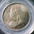 London Coins : A148 : Lot 2650 : Halfcrown 1893 ESC 726 Davies 660 dies 1A UNC with a deep golden tone, slabbed and graded CGS 80 (UI...