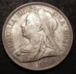 London Coins : A148 : Lot 2655 : Halfcrown 1896 Davies 669 dies 2B Choice UNC with a hint of golden tone, slabbed and graded CGS 80 (...
