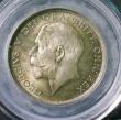 London Coins : A148 : Lot 2676 : Halfcrown 1916 ESC 763 Choice UNC with a deep green and gold tone, slabbed and graded CGS 82 (UIN 33...