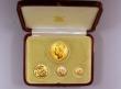 London Coins : A148 : Lot 429 : Proof Set 1937 (4 coins) Five Pounds to Half Sovereign nFDC with a few hairlines and light toning, i...
