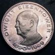 London Coins : A148 : Lot 832 : Ras al-Khaimah 10 Riyals 1970 1st Anniversary of the Death of Dwight Eisenhower Silver Proof KM#31 n...