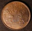 London Coins : A149 : Lot 1324 : St. Helena, British East India Company Coinage Halfpenny 1821 in bronze, reverse inverted, design as...