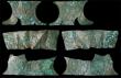 London Coins : A149 : Lot 1672 : Farthings, Three small STRIPS of 'Richmond' type farthings each containing a number of unc...