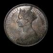 London Coins : A149 : Lot 1903 : Crown 1853 Gothic SEPTIMO Proof ESC 293 GEF toned and seldom offered in any grade