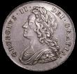 London Coins : A149 : Lot 2174 : Halfcrown 1741 41 over 39 ESC 601A EF with a few light flecks of haymarking
