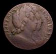 London Coins : A149 : Lot 2285 : Halfpenny 1694 Unbarred A's in MARIA Peck 604 VG