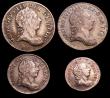 London Coins : A149 : Lot 2373 : Maundy Set George III mixed dates Fourpence 1766 ESC 1910 Fine, Threepence 1762 ESC 2033 NEF toned, ...
