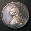 London Coins : A149 : Lot 982 : Victoria Golden Jubilee 1887 Medal, official Royal Mint issue, silver, 77mm. (Eimer 1733). Edge knoc...