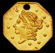 London Coins : A150 : Lot 1331 : USA Half Dollar 1871 California Gold, Octagonal Obverse Small Liberty Head, Reverse 1/2 DOLLAR CAL. ...