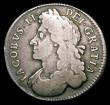 London Coins : A150 : Lot 2281 : Halfcrown 1687 TERTIO ESC 498 VG with all details clear