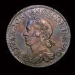 London Coins : A150 : Lot 2638 : Shilling 1658 Cromwell ESC 1005 Obverse EF or near so, reverse EF with some light scuffing near to t...