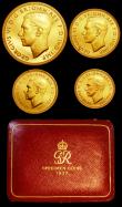 London Coins : A150 : Lot 401 : Proof Set 1937 (4 coins) Five Pounds to Half Sovereign nFDC with a few light contact marks, in the o...