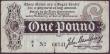 London Coins : A150 : Lot 84 : Treasury one pound Bradbury T3.2 issued 1914 series B/8 No.60741, (watermark has the vertical sidewa...