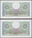 London Coins : A150 : Lot 96 : One pound Peppiatt B238 issued 1934 (2) a consecutive numbered pair series 20W 471541 & 20W 4715...