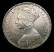 London Coins : A151 : Lot 1490 : Florin 1849 WW obliterated by inner circle ESC 802A, CGS type FL.V1.1849.02, EF the obverse with hai...