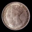 London Coins : A151 : Lot 1495 : Florin 1853 No stop after date, ESC 808, CGS type FL.V1.1853.02, Lustrous UNC and choice, slabbed an...