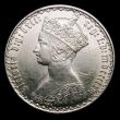 London Coins : A151 : Lot 1504 : Florin 1866 ESC 828, CGS type FL.V1.1866.01, Die Number 21, EF with some contact marks