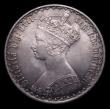London Coins : A151 : Lot 1505 : Florin 1867 brit: (early obverse) ESC 830, CGS type FL.V1.1867.01, Die Number 4, GEF nicely toned wi...