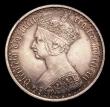 London Coins : A151 : Lot 1510 : Florin 1872 Davies 756 Dies 3B Reverse B: Top Cross overlaps border bead, CGS type FL.V1.1872.02, Di...