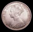 London Coins : A151 : Lot 1516 : Florin 1877 48 Arcs, with WW, ESC 846, CGS type FL.V1.1877.01, Die Number 24, A/UNC and lustrous wit...