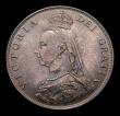 London Coins : A151 : Lot 1529 : Florin 1887 Jubilee Head , Davies 811, Small J in J.E.B, CGS type FL.V1.1887.06, UNC and deeply tone...