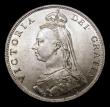 London Coins : A151 : Lot 1531 : Florin 1887 Jubilee head, Davies 810, Capital J in J.E.B, CGS type FL.V1.1887.03, UNC and lustrous, ...