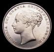 London Coins : A151 : Lot 1605 : Shilling 1849 ESC 1295, CGS type SH.V1.1849.01, GEF and lustrous with some hairlines, slabbed and gr...