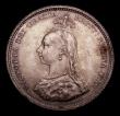 London Coins : A151 : Lot 1622 : Shilling 1887 Jubilee Head Davies 981, Dies 1B Q of QUI has almost no tail, CGS type SH.V1.1887.05, ...