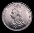 London Coins : A151 : Lot 1624 : Shilling 1888 8 over 7 Davies 983, CGS type SH.V1.1888.01, UNC or near so and lustrous, the obverse ...