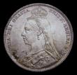 London Coins : A151 : Lot 1625 : Shilling 1889 Large Jubilee Head. Davies 987, Dies 3D, CGS type SH.V1.1889.04, UNC and deeply toned,...