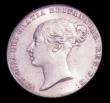 London Coins : A151 : Lot 1702 : Sixpence 1856 Normal Line below PENCE, ESC 1702, CGS type SP.V1.1856.01,Lustrous UNC and choice, sla...