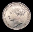London Coins : A151 : Lot 1714 : Sixpence 1885 ESC 1746, CGS type SP.V1.1885.01 About UNC and lustrous with some contact marks, slabb...
