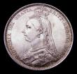 London Coins : A151 : Lot 1719 : Sixpence 1888 Reverse B Davies 1162, CGS type SP.V1.1888.02 Choice UNC with green and gold toning, s...