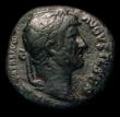 London Coins : A151 : Lot 1980 : Ae Quadrans.  Hadrian  C, 117-138.  Rev:  AELIANA PINCENSIA in wreath. RIC 1012.  Dark Patina.  Scar...