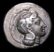 London Coins : A151 : Lot 2014 : Greek Ar Didrachm, Italy, Velia, 350-281BC, Obv. Hd. of Athena r. in crested helmet, ornamented with...