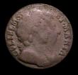 London Coins : A151 : Lot 2317 : Farthing 1694 GVLIELMS error, with unbarred A's in BRITANNIA, and with a single exergue line, P...