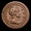 London Coins : A151 : Lot 2345 : Farthing 1722 Small Letters on Obverse, 2 over 1 unrecorded by Peck, fro a different reverse die to ...